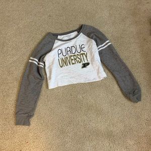 Cropped Purdue Crewneck